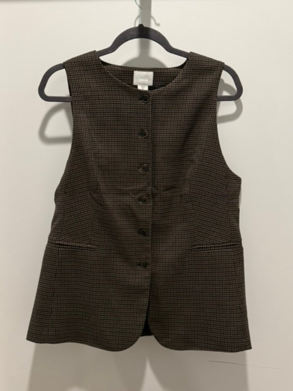 H&M brown tweed vest - size L